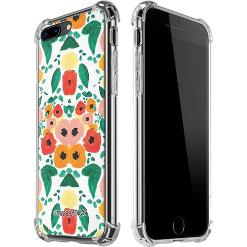 Bouffants and Broken Hearts Geometric Flowers iPhone 7/8 Plus Clear Case