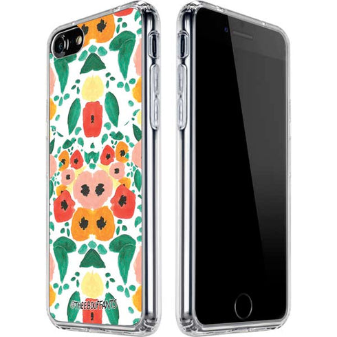 Bouffants and Broken Hearts Geometric Flowers iPhone SE (2nd & 3rd Gen) Clear Case