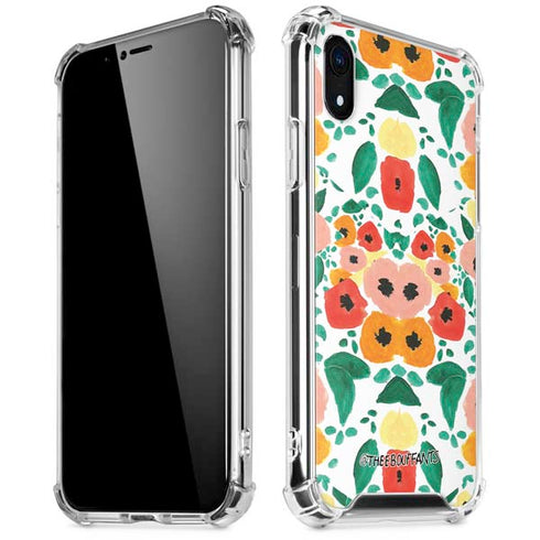 Bouffants and Broken Hearts Geometric Flowers iPhone XR Clear Case