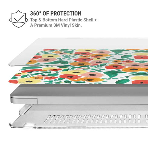 Bouffants and Broken Hearts Geometric Flowers MacBook Air 15in (2023-2025) Case plus Skin