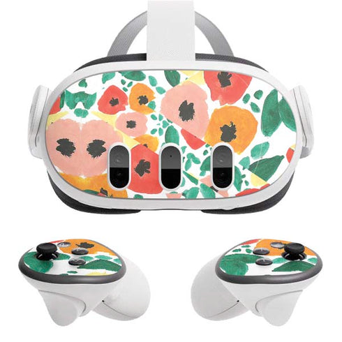 Bouffants and Broken Hearts Geometric Flowers Meta Quest 3 Skin