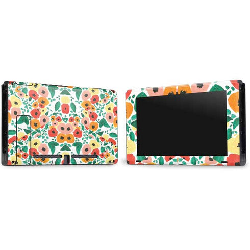 Bouffants and Broken Hearts Geometric Flowers Nintendo Switch Bundle Skin