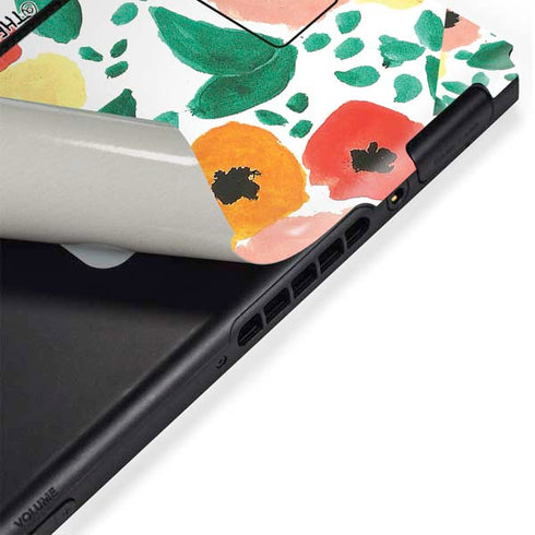 Bouffants and Broken Hearts Geometric Flowers Nintendo Switch Bundle Skin