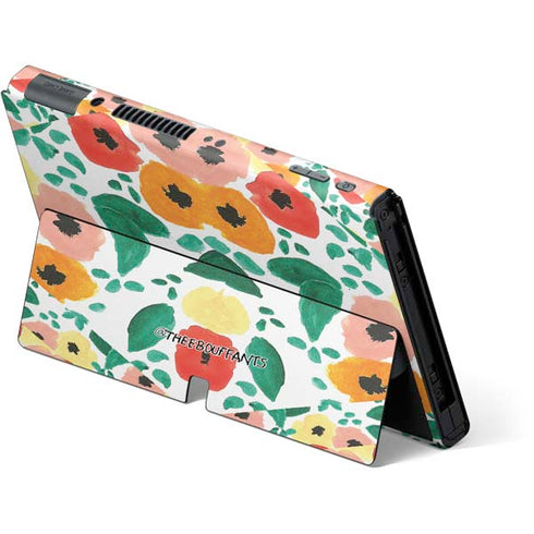 Bouffants and Broken Hearts Geometric Flowers Nintendo Switch OLED (2021) Skin