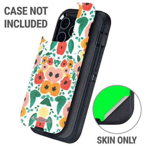 Bouffants and Broken Hearts Geometric Flowers Otterbox Defender iPhone Skin
