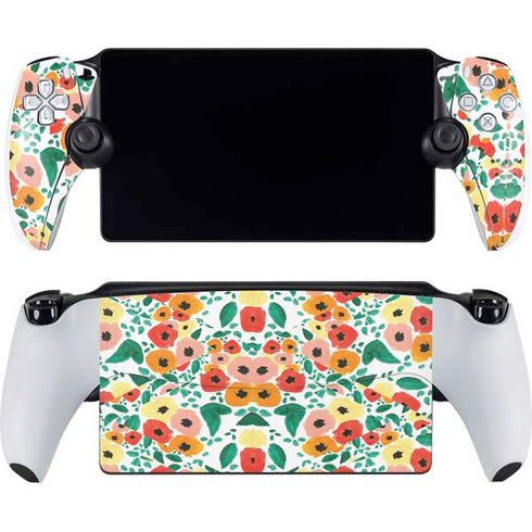 Bouffants and Broken Hearts Geometric Flowers PlayStation Portal Remote Player Skin
