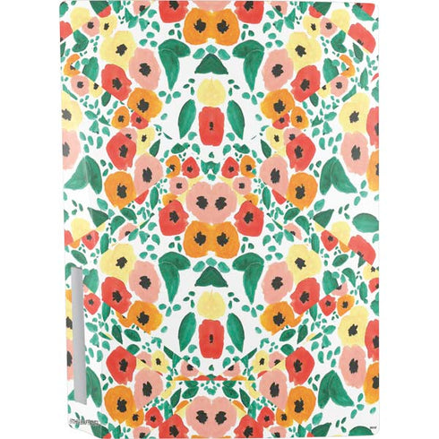 Bouffants and Broken Hearts Geometric Flowers PS5 Console Skin