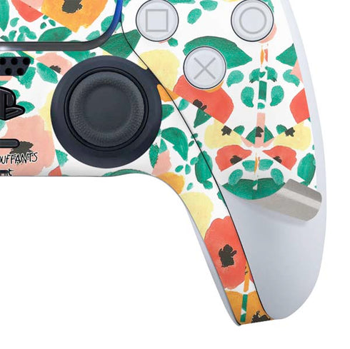 Bouffants and Broken Hearts Geometric Flowers PS5 Controller Skin
