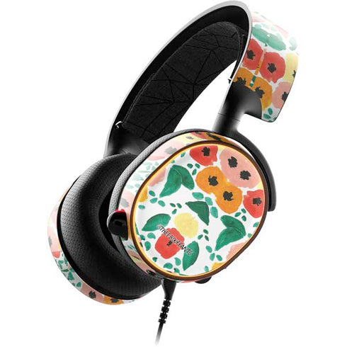 Bouffants and Broken Hearts Geometric Flowers SteelSeries Arctis 5 Skin