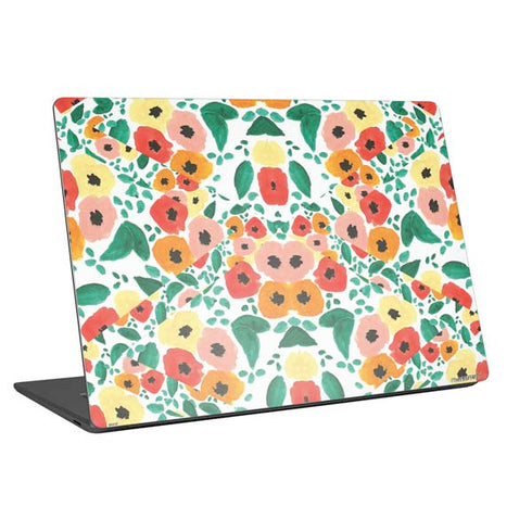 Bouffants and Broken Hearts Geometric Flowers Universal Laptop 12in (9.8 x 6.8in) Skin