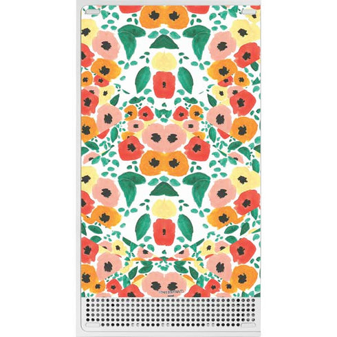 Bouffants and Broken Hearts Geometric Flowers Xbox Series S Console Skin