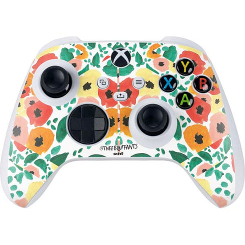 Bouffants and Broken Hearts Geometric Flowers Xbox Series S Controller Skin