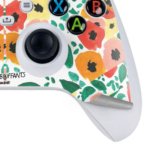 Bouffants and Broken Hearts Geometric Flowers Xbox Series S Controller Skin