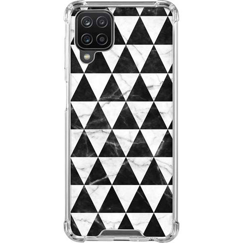 Geometric Marble Galaxy A12 Clear Case