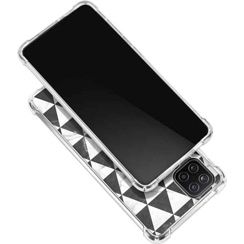 Geometric Marble Galaxy A12 Clear Case