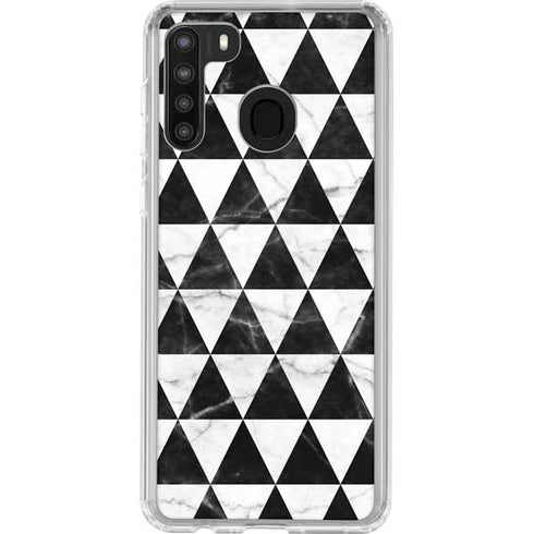 Geometric Marble Galaxy A21 Clear Case