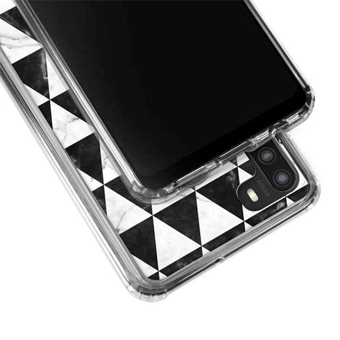 Geometric Marble Galaxy A21 Clear Case