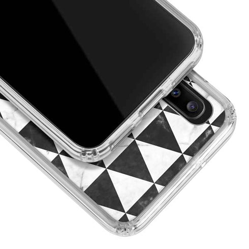 Geometric Marble Galaxy A30 Clear Case