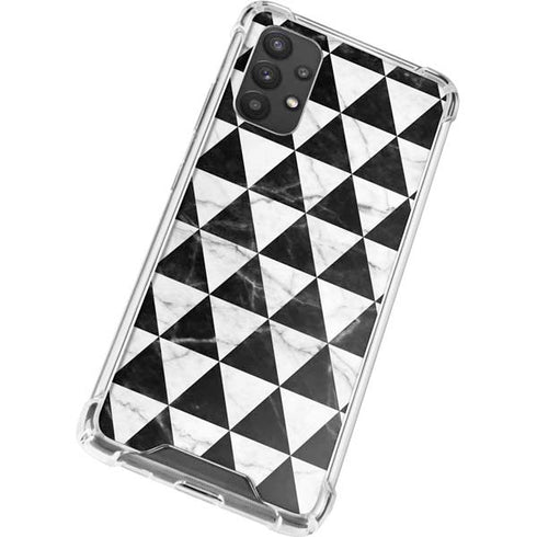 Geometric Marble Galaxy A32 5G Clear Case