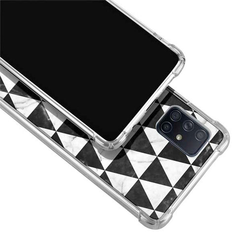 Geometric Marble Galaxy A71 5G Clear Case