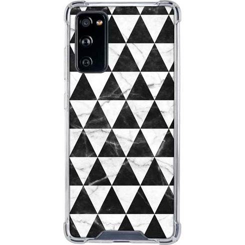 Geometric Marble Galaxy S20 FE Clear Case