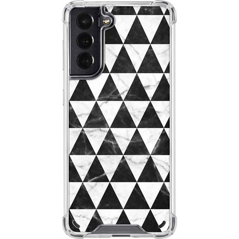 Geometric Marble Galaxy S21 5G Clear Case