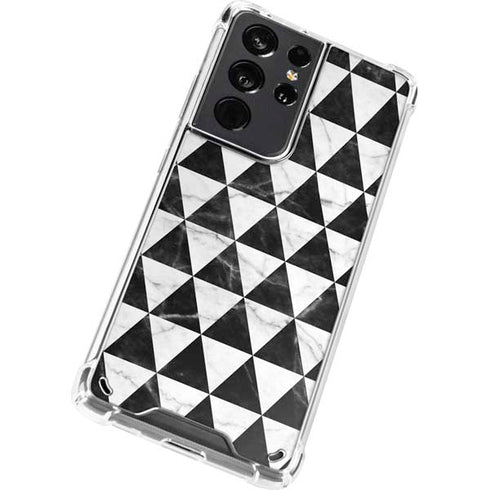 Geometric Marble Galaxy S21 Ultra 5G Clear Case
