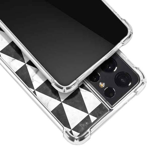 Geometric Marble Galaxy S21 Ultra 5G Clear Case