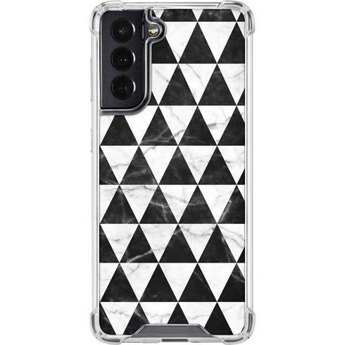 Geometric Marble Galaxy S22 Clear Case