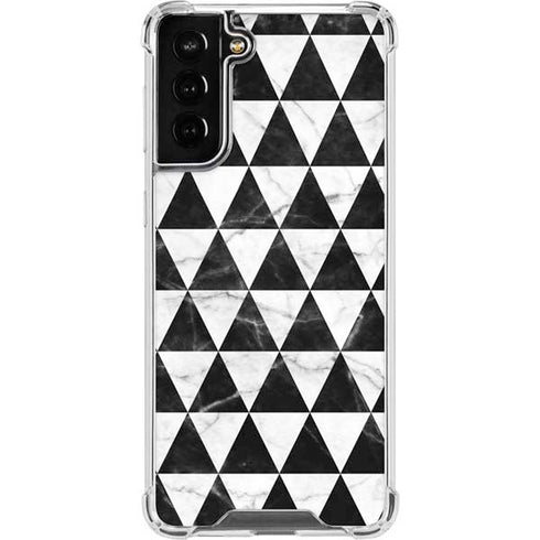 Geometric Marble Galaxy S22 Plus Clear Case
