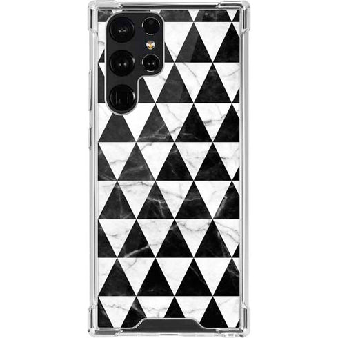 Geometric Marble Galaxy S22 Ultra Clear Case