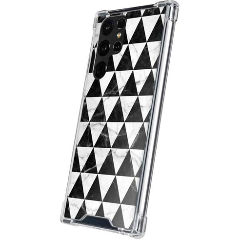 Geometric Marble Galaxy S22 Ultra Clear Case
