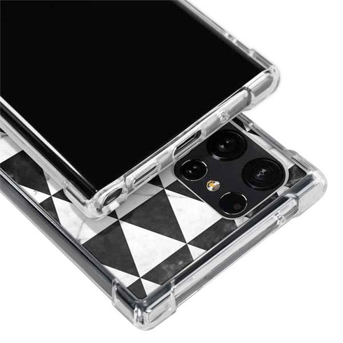 Geometric Marble Galaxy S22 Ultra Clear Case