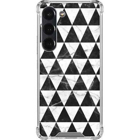 Geometric Marble Galaxy S23 Clear Case