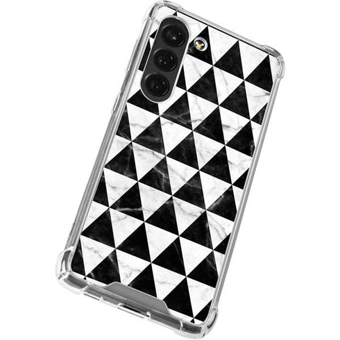 Geometric Marble Galaxy S23 Clear Case