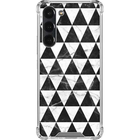 Geometric Marble Galaxy S23 Plus Clear Case