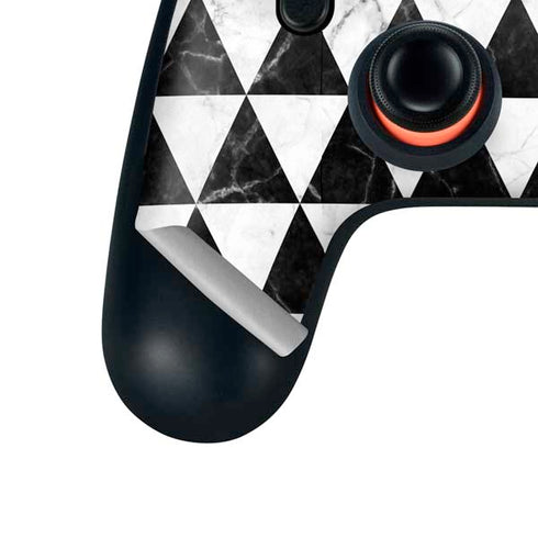 Geometric Marble Google Stadia Controller Skin