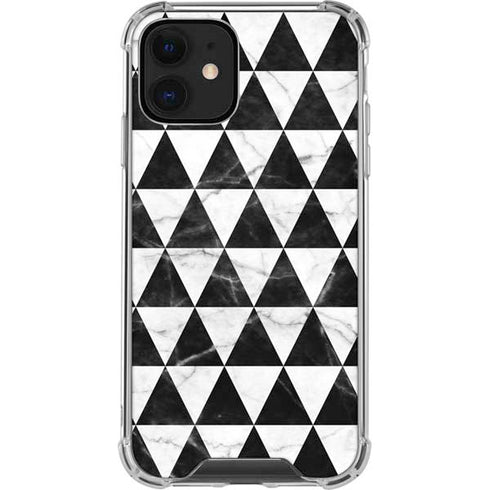 Geometric Marble iPhone 12 Clear Case