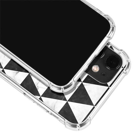 Geometric Marble iPhone 12 Clear Case