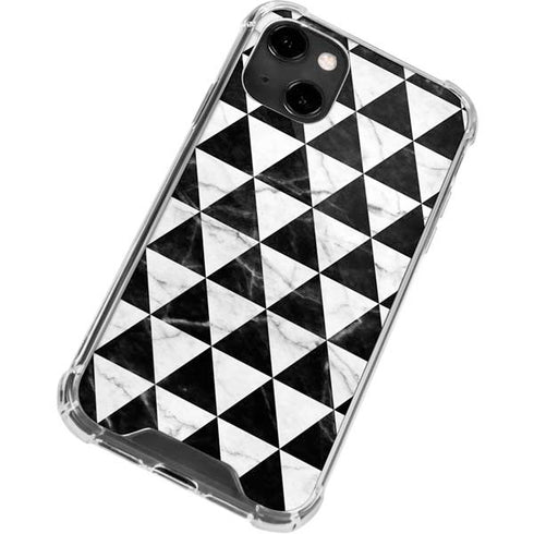 Geometric Marble iPhone 14 Clear Case