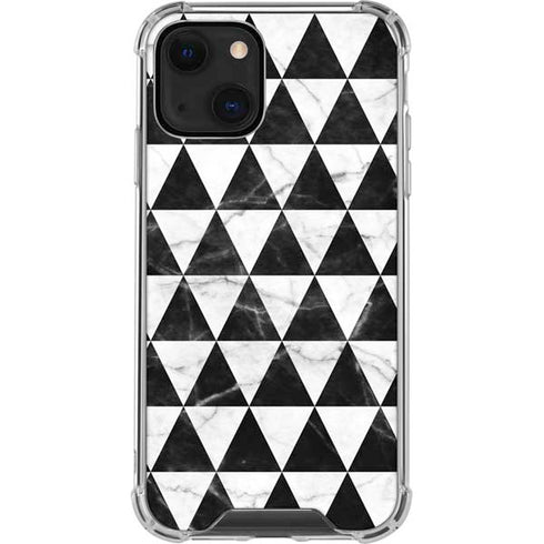 Geometric Marble iPhone 14 Plus Clear Case