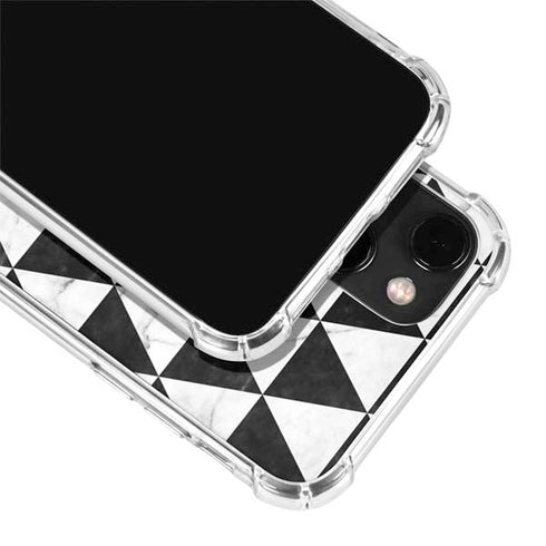 Geometric Marble iPhone 14 Plus Clear Case