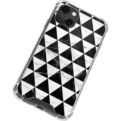 Geometric Marble iPhone 14 Plus Clear Case