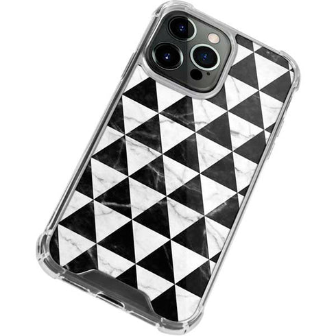 Geometric Marble iPhone 14 Pro Clear Case
