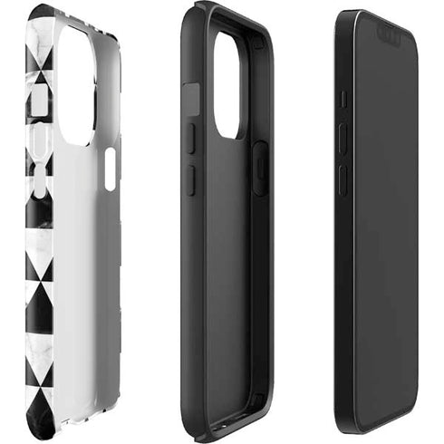 Geometric Marble iPhone 15 Pro Impact Case