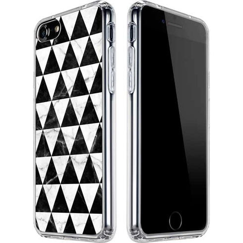 Geometric Marble iPhone SE (2nd & 3rd Gen) Clear Case