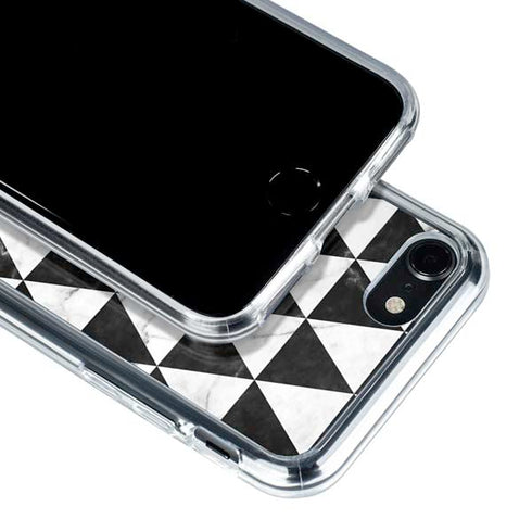 Geometric Marble iPhone SE (2nd & 3rd Gen) Clear Case