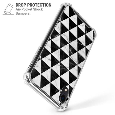 Geometric Marble iPhone XR Clear Case