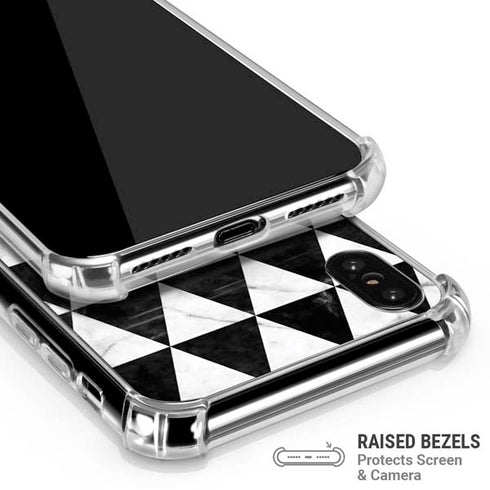 Geometric Marble iPhone XS Max Clear Case