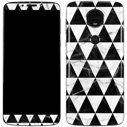 Geometric Marble Moto E5 Plus Skin